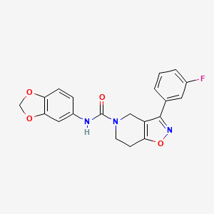 N-1,3-benzodioxol-5-yl-3-(3-fluorophenyl)-6,7-dihydroisoxazolo[4,5-c]pyridine-5(4H)-carboxamide