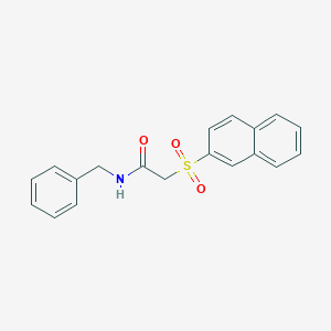 molecular formula C19H17NO3S B498545 N-benzyl-2-(2-naphthylsulfonyl)acetamide 