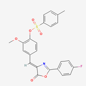 molecular formula C24H18FNO6S B4985454 4-{[2-(4-fluorophenyl)-5-oxo-1,3-oxazol-4(5H)-ylidene]methyl}-2-methoxyphenyl 4-methylbenzenesulfonate 