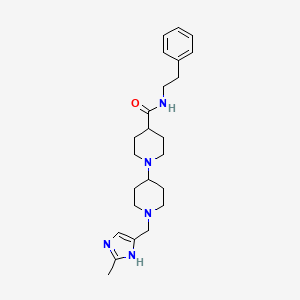 molecular formula C24H35N5O B4985476 1'-[(2-methyl-1H-imidazol-4-yl)methyl]-N-(2-phenylethyl)-1,4'-bipiperidine-4-carboxamide 