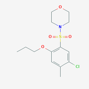 molecular formula C14H20ClNO4S B498551 4-(5-Chloro-4-methyl-2-propoxyphenyl)sulfonylmorpholine CAS No. 853749-18-5