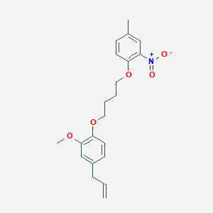 molecular formula C21H25NO5 B4985542 4-allyl-2-methoxy-1-[4-(4-methyl-2-nitrophenoxy)butoxy]benzene 