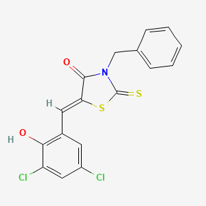 molecular formula C17H11Cl2NO2S2 B4985552 3-benzyl-5-(3,5-dichloro-2-hydroxybenzylidene)-2-thioxo-1,3-thiazolidin-4-one 