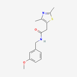 molecular formula C15H18N2O2S B4985569 2-(2,4-dimethyl-1,3-thiazol-5-yl)-N-(3-methoxybenzyl)acetamide trifluoroacetate 