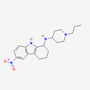 molecular formula C20H28N4O2 B4985582 6-nitro-N-(1-propyl-4-piperidinyl)-2,3,4,9-tetrahydro-1H-carbazol-1-amine 