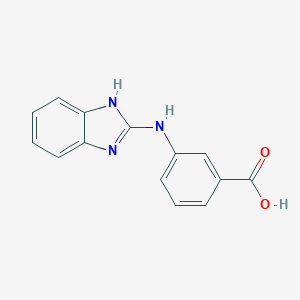 molecular formula C14H11N3O2 B498559 3-(1H-benzimidazol-2-ylamino)benzoic acid 