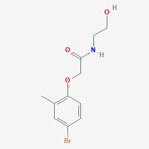 molecular formula C11H14BrNO3 B4985590 2-(4-bromo-2-methylphenoxy)-N-(2-hydroxyethyl)acetamide 