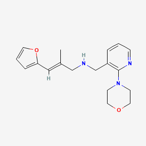 molecular formula C18H23N3O2 B4985602 (2E)-3-(2-furyl)-2-methyl-N-{[2-(4-morpholinyl)-3-pyridinyl]methyl}-2-propen-1-amine 