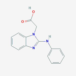 molecular formula C15H13N3O2 B498561 (2-anilino-1H-benzimidazol-1-yl)acetic acid 