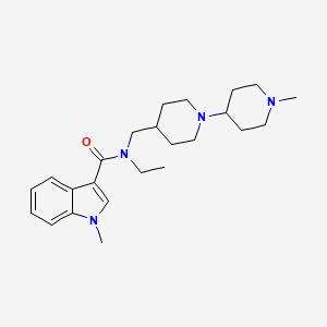 molecular formula C24H36N4O B4985620 N-ethyl-1-methyl-N-[(1'-methyl-1,4'-bipiperidin-4-yl)methyl]-1H-indole-3-carboxamide 