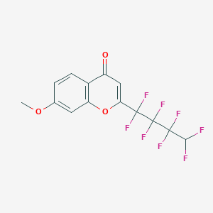 molecular formula C14H8F8O3 B4985631 7-methoxy-2-(1,1,2,2,3,3,4,4-octafluorobutyl)-4H-chromen-4-one 