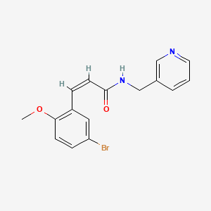 molecular formula C16H15BrN2O2 B4985633 3-(5-bromo-2-methoxyphenyl)-N-(3-pyridinylmethyl)acrylamide 