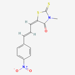 molecular formula C13H10N2O3S2 B4985655 3-methyl-5-[3-(4-nitrophenyl)-2-propen-1-ylidene]-2-thioxo-1,3-thiazolidin-4-one 