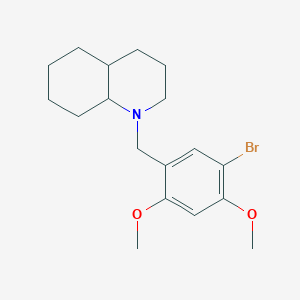 molecular formula C18H26BrNO2 B4985671 1-(5-bromo-2,4-dimethoxybenzyl)decahydroquinoline 