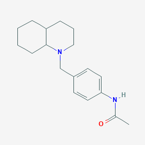 molecular formula C18H26N2O B4985674 N-[4-(octahydro-1(2H)-quinolinylmethyl)phenyl]acetamide 