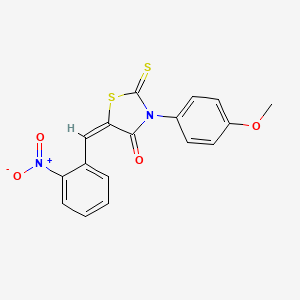 molecular formula C17H12N2O4S2 B4985677 3-(4-methoxyphenyl)-5-(2-nitrobenzylidene)-2-thioxo-1,3-thiazolidin-4-one 