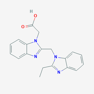 molecular formula C19H18N4O2 B498569 {2-[(2-ethyl-1H-benzimidazol-1-yl)methyl]-1H-benzimidazol-1-yl}acetic acid CAS No. 891450-15-0
