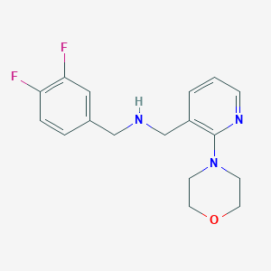 molecular formula C17H19F2N3O B4985692 (3,4-difluorobenzyl){[2-(4-morpholinyl)-3-pyridinyl]methyl}amine 