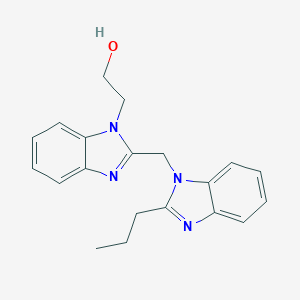 molecular formula C20H22N4O B498572 2-{2-[(2-propyl-1H-benzimidazol-1-yl)methyl]-1H-benzimidazol-1-yl}ethanol 