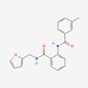 molecular formula C20H18N2O3 B4985744 N-(2-furylmethyl)-2-[(3-methylbenzoyl)amino]benzamide 