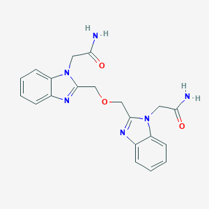 molecular formula C20H20N6O3 B498576 2-[2-({[1-(2-amino-2-oxoethyl)-1H-benzimidazol-2-yl]methoxy}methyl)-1H-benzimidazol-1-yl]acetamide 