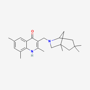 molecular formula C23H32N2O B4985763 2,6,8-trimethyl-3-[(1,3,3-trimethyl-6-azabicyclo[3.2.1]oct-6-yl)methyl]-4-quinolinol 