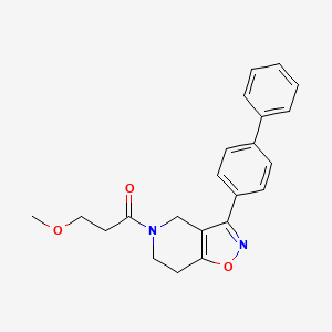 molecular formula C22H22N2O3 B4985783 3-(4-biphenylyl)-5-(3-methoxypropanoyl)-4,5,6,7-tetrahydroisoxazolo[4,5-c]pyridine 
