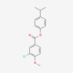 molecular formula C17H17ClO3 B4985785 4-isopropylphenyl 3-chloro-4-methoxybenzoate 