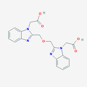 molecular formula C20H18N4O5 B498583 [2-({[1-(carboxymethyl)-1H-benzimidazol-2-yl]methoxy}methyl)-1H-benzimidazol-1-yl]acetic acid 