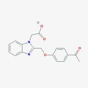 molecular formula C18H16N2O4 B498584 {2-[(4-acetylphenoxy)methyl]-1H-benzimidazol-1-yl}acetic acid CAS No. 891449-08-4