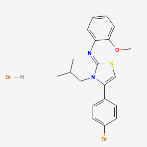 molecular formula C20H22Br2N2OS B4985843 N-[4-(4-bromophenyl)-3-isobutyl-1,3-thiazol-2(3H)-ylidene]-2-methoxyaniline hydrobromide 