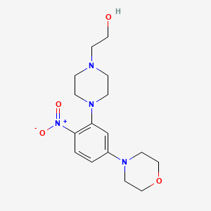 molecular formula C16H24N4O4 B4985867 2-{4-[5-(4-morpholinyl)-2-nitrophenyl]-1-piperazinyl}ethanol 
