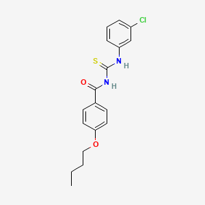 molecular formula C18H19ClN2O2S B4985894 4-butoxy-N-{[(3-chlorophenyl)amino]carbonothioyl}benzamide 