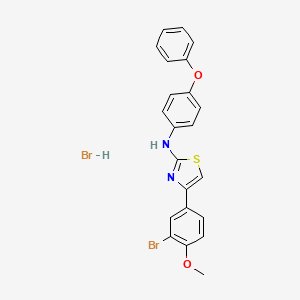 4-(3-bromo-4-methoxyphenyl)-N-(4-phenoxyphenyl)-1,3-thiazol-2-amine hydrobromide