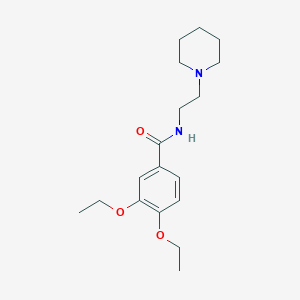 molecular formula C18H28N2O3 B4985927 3,4-diethoxy-N-[2-(1-piperidinyl)ethyl]benzamide 