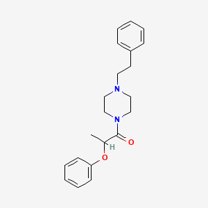 molecular formula C21H26N2O2 B4985946 1-(2-phenoxypropanoyl)-4-(2-phenylethyl)piperazine 