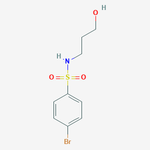 molecular formula C9H12BrNO3S B498596 4-bromo-N-(3-hydroxypropyl)benzenesulfonamide CAS No. 920114-55-2