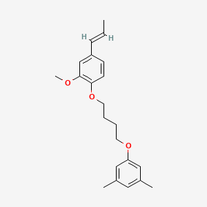 molecular formula C22H28O3 B4985977 1-[4-(3,5-dimethylphenoxy)butoxy]-2-methoxy-4-(1-propen-1-yl)benzene 