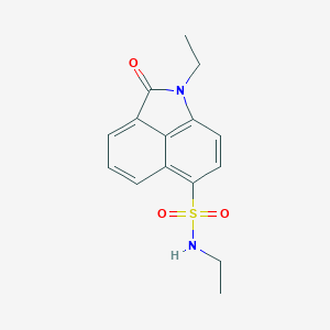 molecular formula C15H16N2O3S B498599 N,1-diethyl-2-oxo-1,2-dihydrobenzo[cd]indole-6-sulfonamide 
