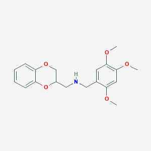 molecular formula C19H23NO5 B4986013 (2,3-dihydro-1,4-benzodioxin-2-ylmethyl)(2,4,5-trimethoxybenzyl)amine 