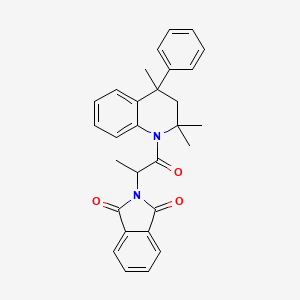 molecular formula C29H28N2O3 B4986032 2-[1-methyl-2-oxo-2-(2,2,4-trimethyl-4-phenyl-3,4-dihydro-1(2H)-quinolinyl)ethyl]-1H-isoindole-1,3(2H)-dione 