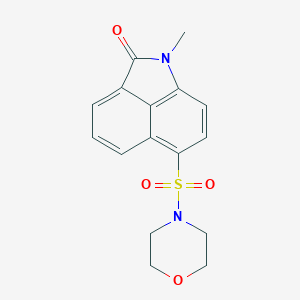 molecular formula C16H16N2O4S B498604 1-methyl-6-(4-morpholinylsulfonyl)benzo[cd]indol-2(1H)-one 