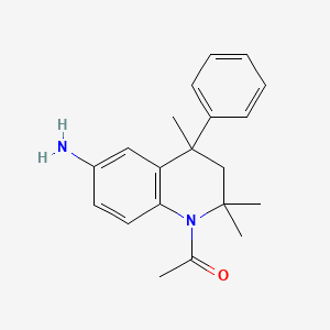 molecular formula C20H24N2O B4986048 1-acetyl-2,2,4-trimethyl-4-phenyl-1,2,3,4-tetrahydro-6-quinolinamine 