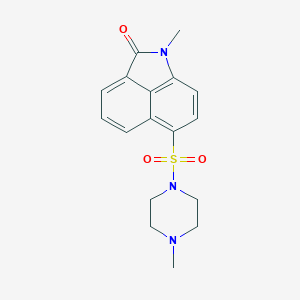 molecular formula C17H19N3O3S B498605 1-methyl-6-[(4-methyl-1-piperazinyl)sulfonyl]benzo[cd]indol-2(1H)-one 