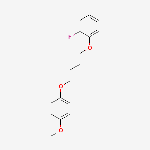 molecular formula C17H19FO3 B4986071 1-fluoro-2-[4-(4-methoxyphenoxy)butoxy]benzene 