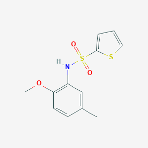 molecular formula C12H13NO3S2 B498608 N-(2-methoxy-5-methylphenyl)thiophene-2-sulfonamide CAS No. 359591-69-8