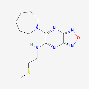 molecular formula C13H20N6OS B4986110 6-(1-azepanyl)-N-[2-(methylthio)ethyl][1,2,5]oxadiazolo[3,4-b]pyrazin-5-amine 