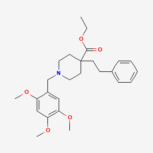 molecular formula C26H35NO5 B4986130 ethyl 4-(2-phenylethyl)-1-(2,4,5-trimethoxybenzyl)-4-piperidinecarboxylate 