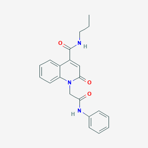 molecular formula C21H21N3O3 B4986131 1-(2-anilino-2-oxoethyl)-2-oxo-N-propyl-1,2-dihydro-4-quinolinecarboxamide 