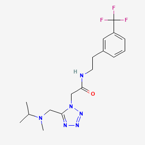 molecular formula C17H23F3N6O B4986139 2-(5-{[isopropyl(methyl)amino]methyl}-1H-tetrazol-1-yl)-N-{2-[3-(trifluoromethyl)phenyl]ethyl}acetamide 